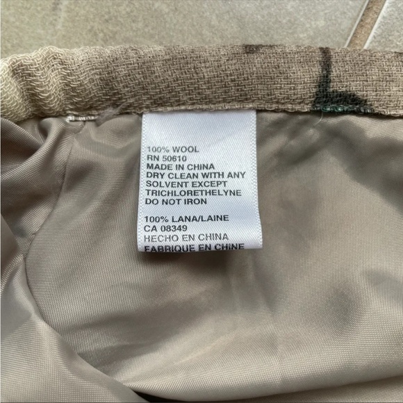 Anne Klein Leafy Earthy Wool Skirt - Picture 5 of 7